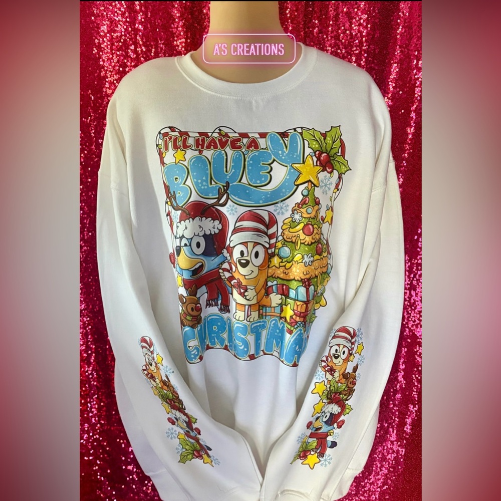 Bluey Christmas Crewneck Sweater